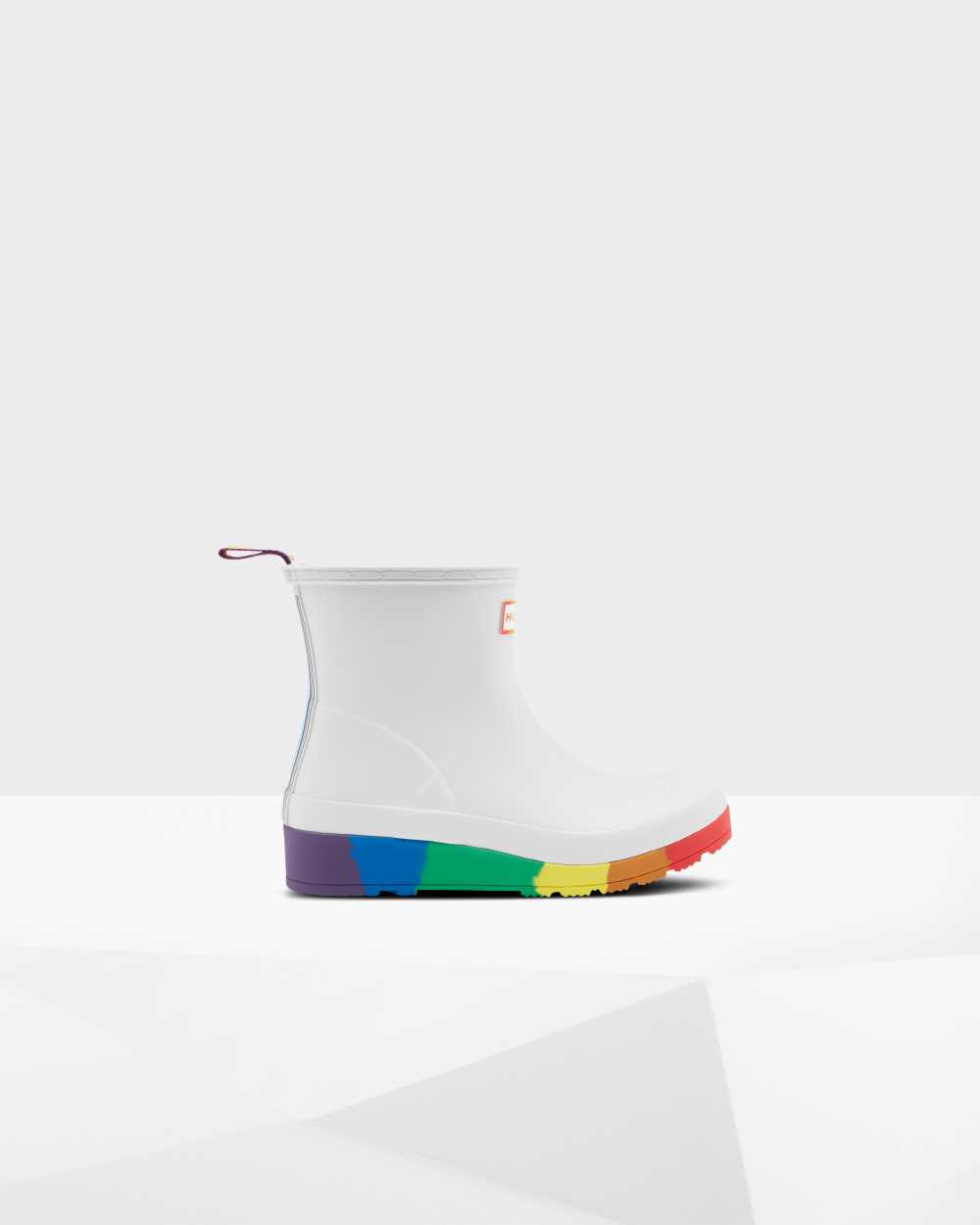 Hunter Original Pride Play Flatform Mid-Calf Women's Rain Boots NZ-90486X White